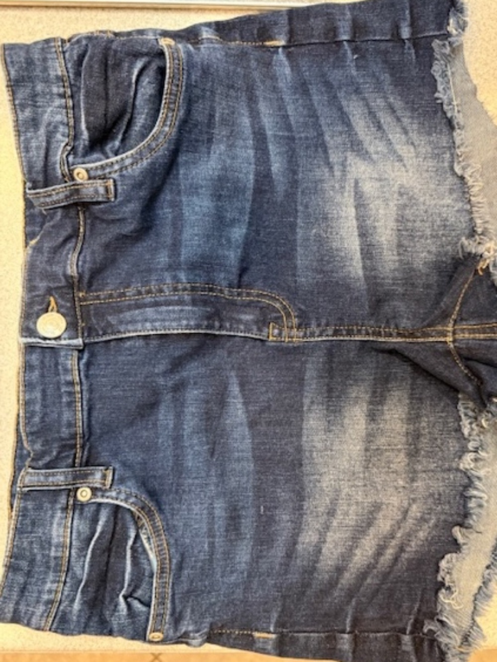 BLUE NOTES Womens Denim Shorts High Waist Everyday Look Frayed Bottom